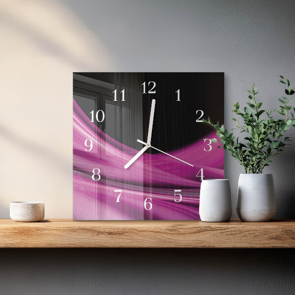 Wanduhr quadratisch Abstrakte Linien