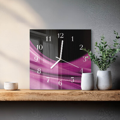 Wanduhr quadratisch Abstrakte Linien