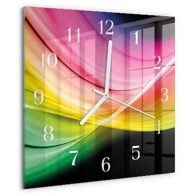 Wanduhr quadratisch Abstrakte Linien