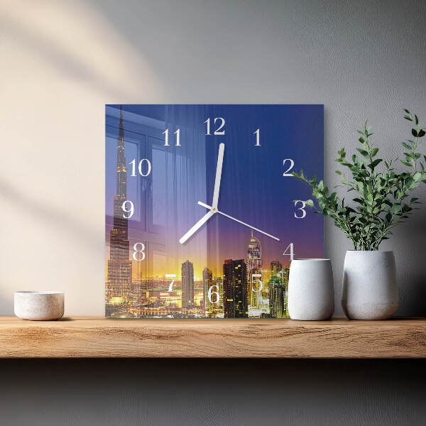 Wanduhr quadratisch Horizon Dubai