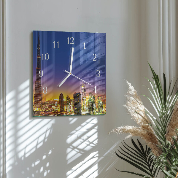 Wanduhr quadratisch Horizon Dubai