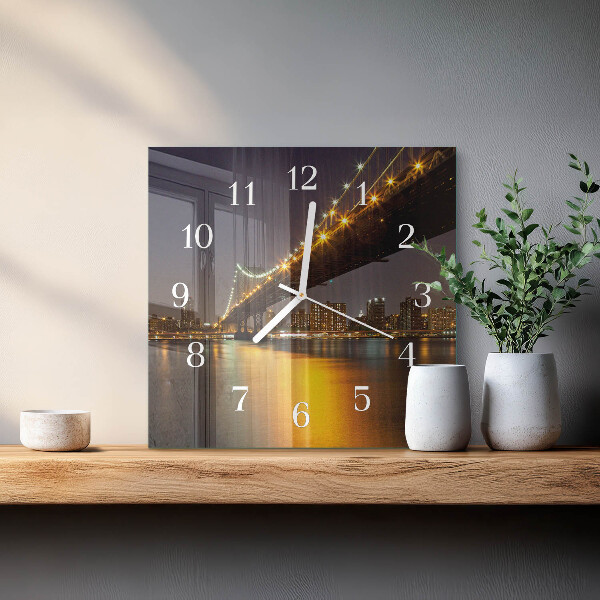 Wanduhr quadratisch Horizontbrücke