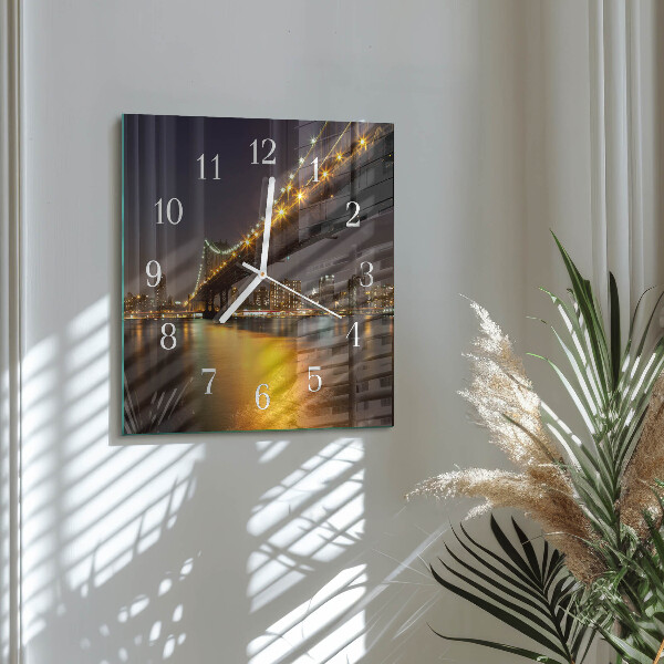 Wanduhr quadratisch Horizontbrücke