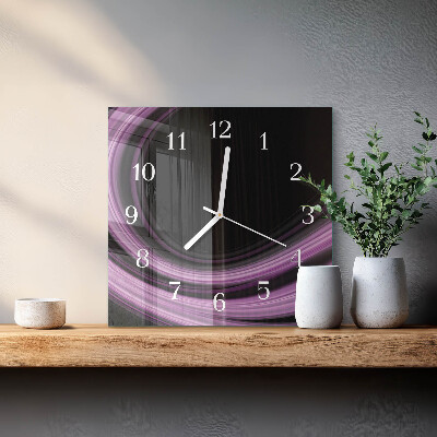 Wanduhr quadratisch Abstrakte Linien