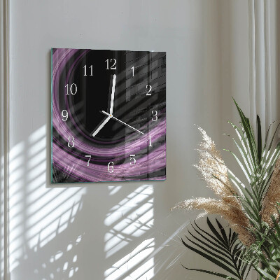 Wanduhr quadratisch Abstrakte Linien