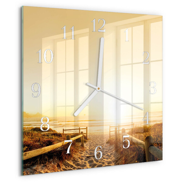 Wanduhr quadratisch Strandweg