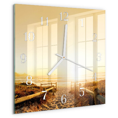 Wanduhr quadratisch Strandweg