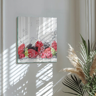 Wanduhr quadratisch Obst