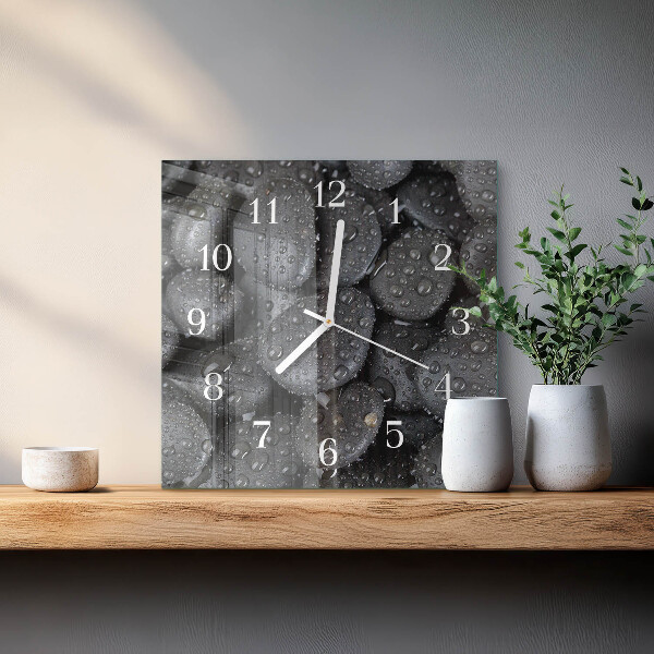 Wanduhr quadratisch Steine ​​Wasser