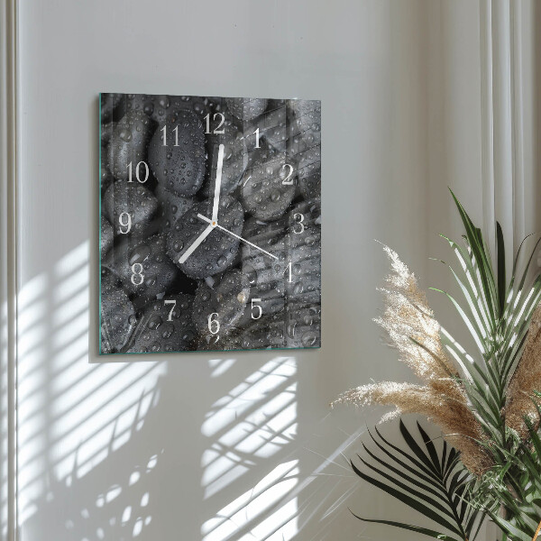 Wanduhr quadratisch Steine ​​Wasser