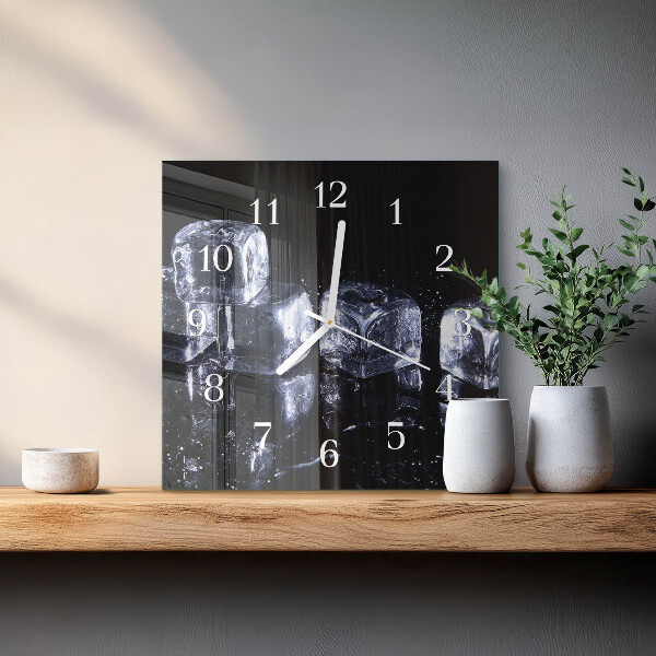Wanduhr quadratisch Eiswürfel