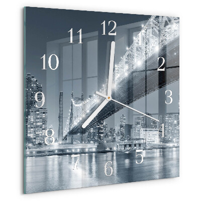 Wanduhr quadratisch Brücke