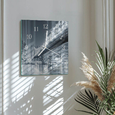 Wanduhr quadratisch Brücke