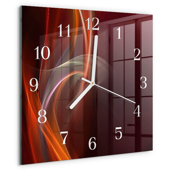 Wanduhr quadratisch Abstrakte Linien