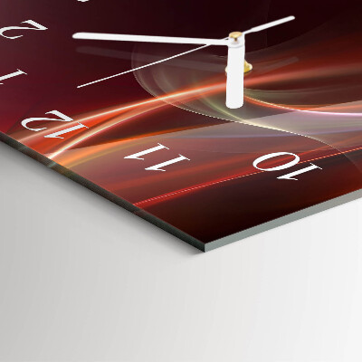 Wanduhr quadratisch Abstrakte Linien