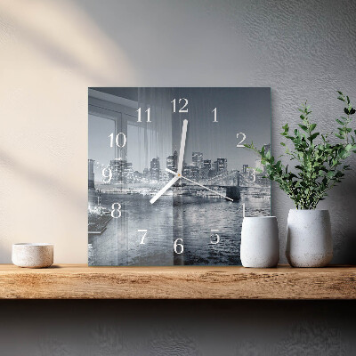 Wanduhr quadratisch Nacht des Horizonts