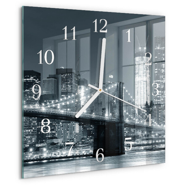 Wanduhr quadratisch Horizontale Brücke