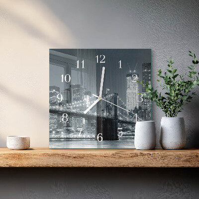 Wanduhr quadratisch Horizontale Brücke
