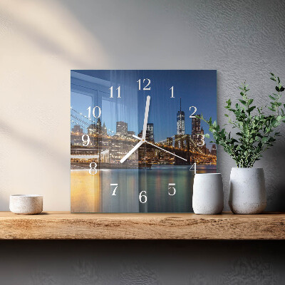 Wanduhr quadratisch Horizontale Brücke