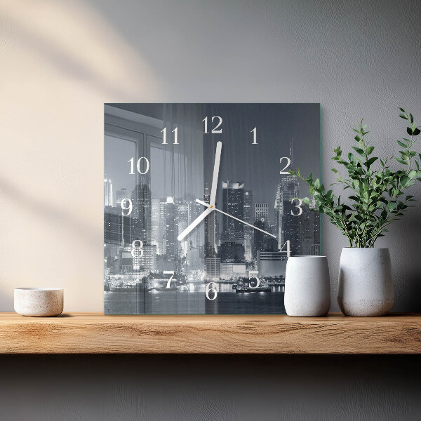 Wanduhr quadratisch Nacht des Horizonts
