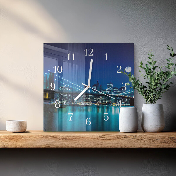 Wanduhr quadratisch Nacht des Horizonts