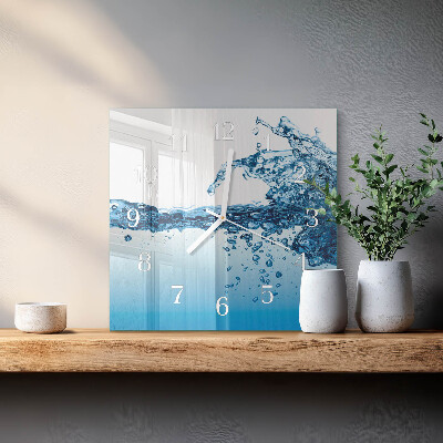 Wanduhr quadratisch Wasser