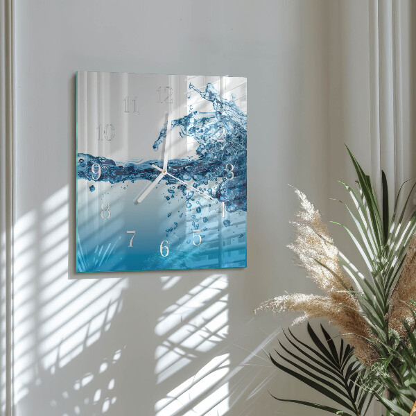 Wanduhr quadratisch Wasser