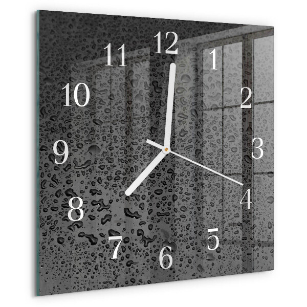 Wanduhr quadratisch Wassertropfen