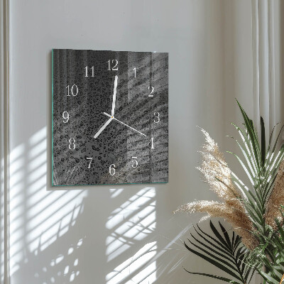 Wanduhr quadratisch Wassertropfen