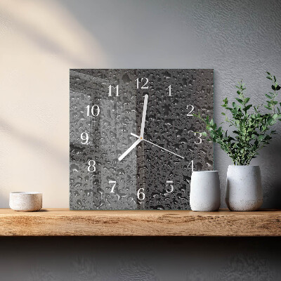 Wanduhr quadratisch Wassertropfen