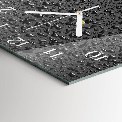 Wanduhr quadratisch Wassertropfen