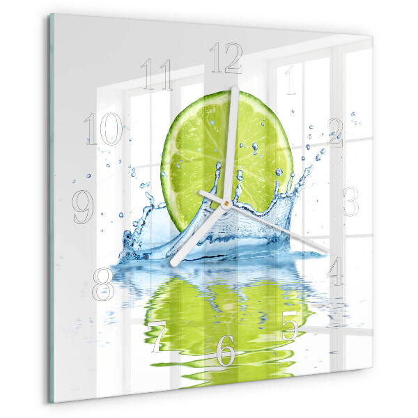Wanduhr quadratisch Kalkwasser