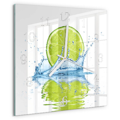 Wanduhr quadratisch Kalkwasser