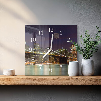 Wanduhr quadratisch Horizontale Brücke
