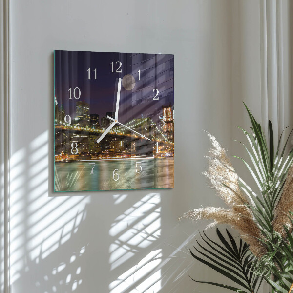 Wanduhr quadratisch Horizontale Brücke