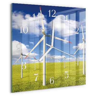 Wanduhr quadratisch Windpark