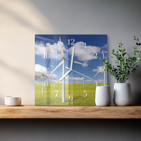 Wanduhr quadratisch Windpark