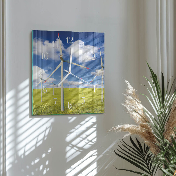 Wanduhr quadratisch Windpark