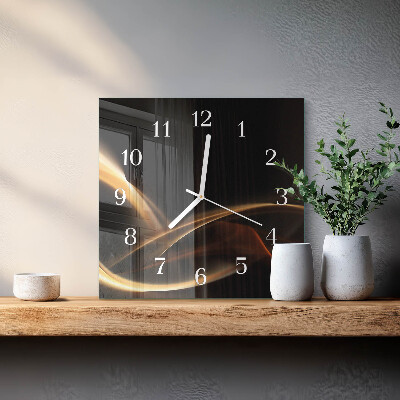 Wanduhr quadratisch Abstrakte Linien