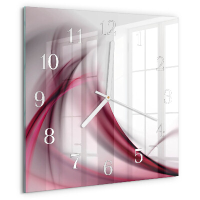Wanduhr quadratisch Abstrakte Linien