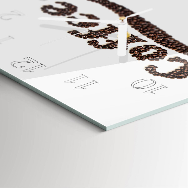 Wanduhr quadratisch Kaffee 