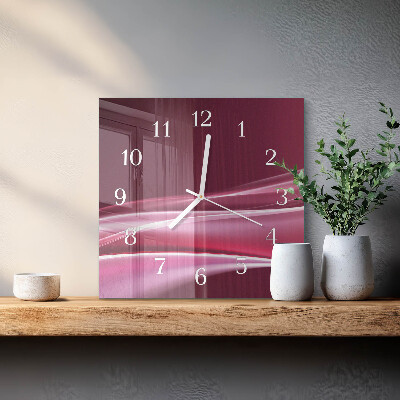 Wanduhr quadratisch Abstrakte Linien