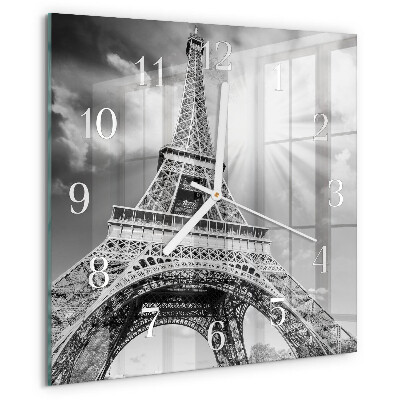 Wanduhr quadratisch Eiffelturm Paris