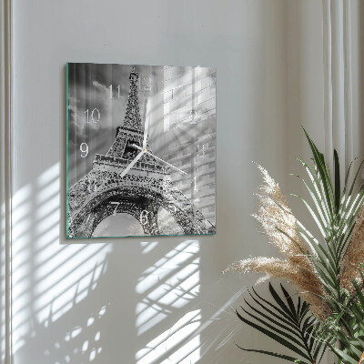Wanduhr quadratisch Eiffelturm Paris