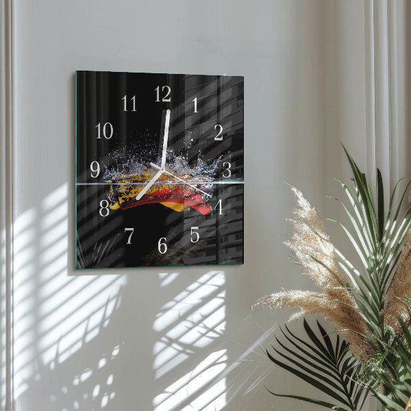 Wanduhr quadratisch Chilischoten
