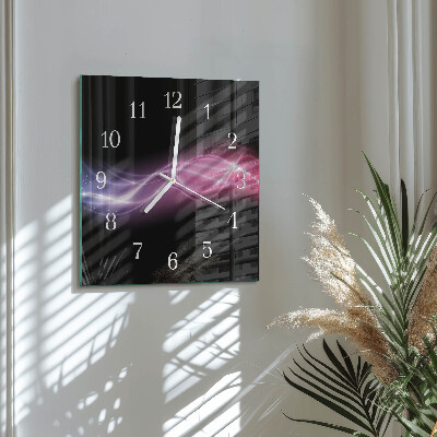 Wanduhr quadratisch Abstrakte Linien