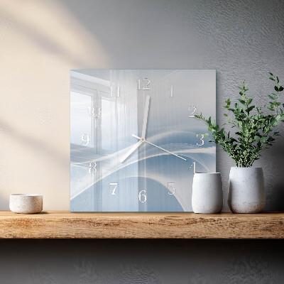 Wanduhr quadratisch Abstrakte Linien