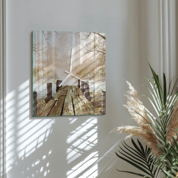 Wanduhr quadratisch Netzwerk