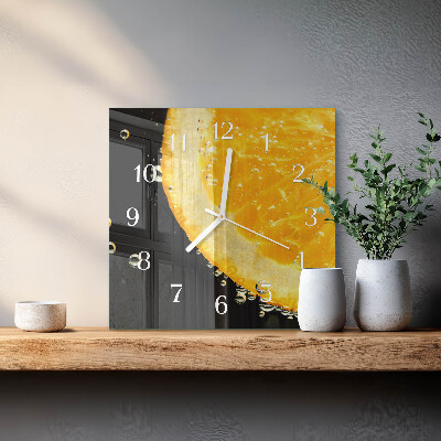 Wanduhr quadratisch Zitronensäure