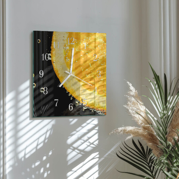 Wanduhr quadratisch Zitronensäure